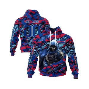 Buffalo Bills Skeleton Soldier Halloween AOP Hoodie