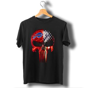 Buffalo Bills Skull American Flag T-Shirt