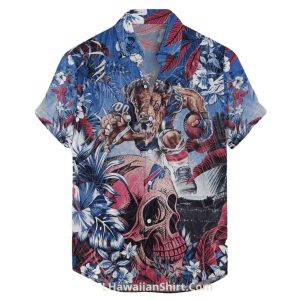 Buffalo Bills Skull And Warrior Design Hawaiian Shirt
