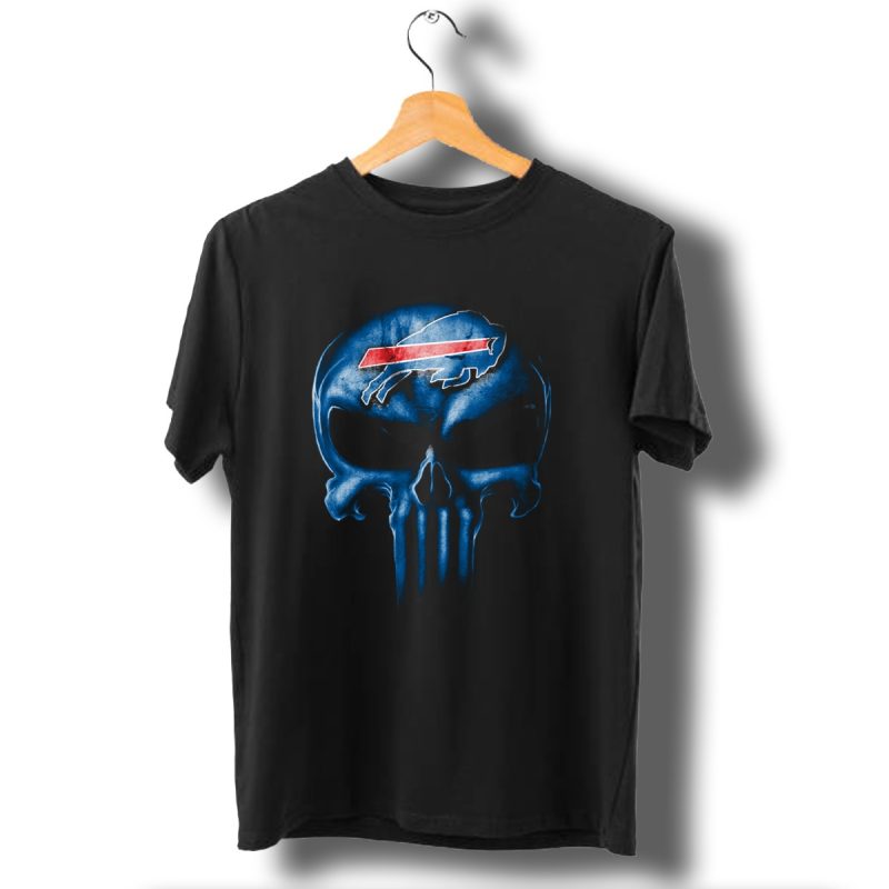 Buffalo Bills Skull Logo Fusion T Shirt 1 T Shirt 1