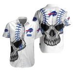 Buffalo Bills Skull Vision White Hawaiian Shirt