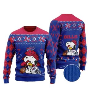 Buffalo Bills Snoopy Christmas Cheer Ugly Sweater