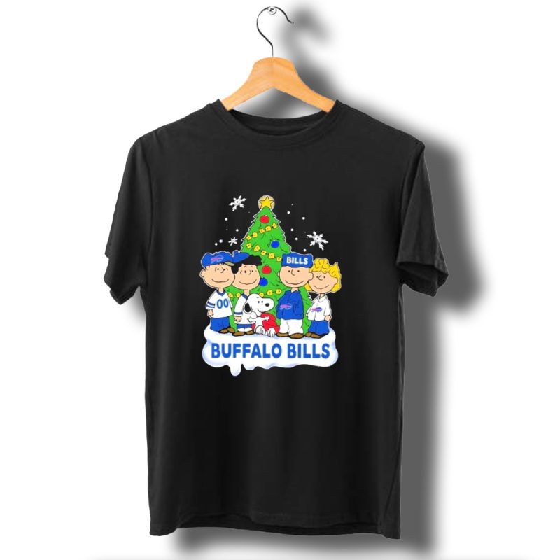 Buffalo Bills Snoopy Christmas Tree Peanuts Characters Holiday Scene T Shirt 1 T Shirt 1