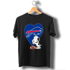 Buffalo Bills Snoopy Hug Heart Football T-Shirt
