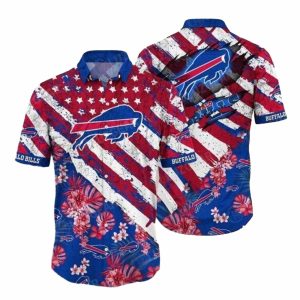 Buffalo Bills Stars And Stripes Tropical Hawaiian Shirt