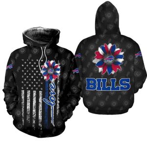 Buffalo Bills Sunflower Flag AOP Hoodie