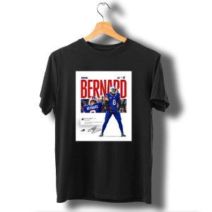 Buffalo Bills Terrel Bernard Number Change From 43 To 8 Signature T-Shirt