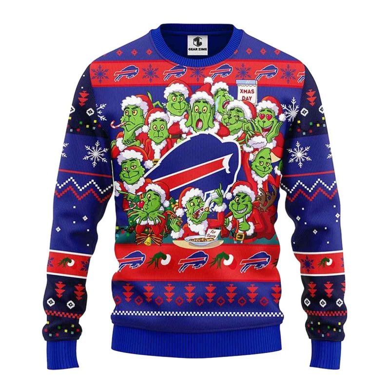 Buffalo Bills The Gricnh Christmas Ugly Sweater 1