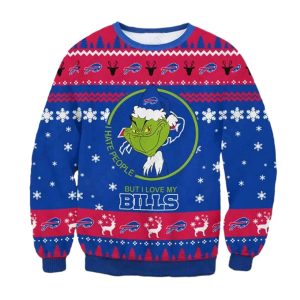 Buffalo Bills The Grinch Snowflake Ugly Sweater