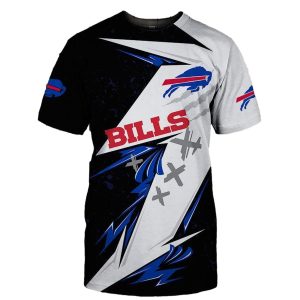 Buffalo Bills Thunder Graphic Gift For Fans AOP T-Shirt