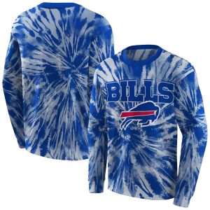 Buffalo Bills Tie Dye Blue Pattern AOP Sweatshirt