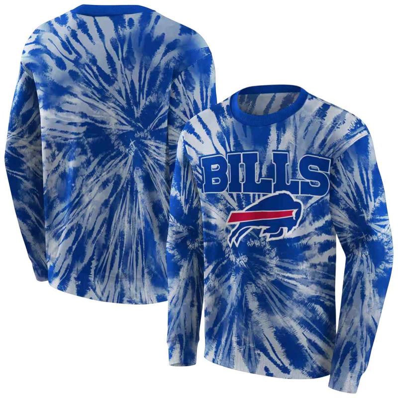 Buffalo Bills Tie Dye Blue Pattern Aop Sweatshirt 1