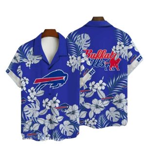 Buffalo Bills Tropical Floral Blue Hawaiian Shirt
