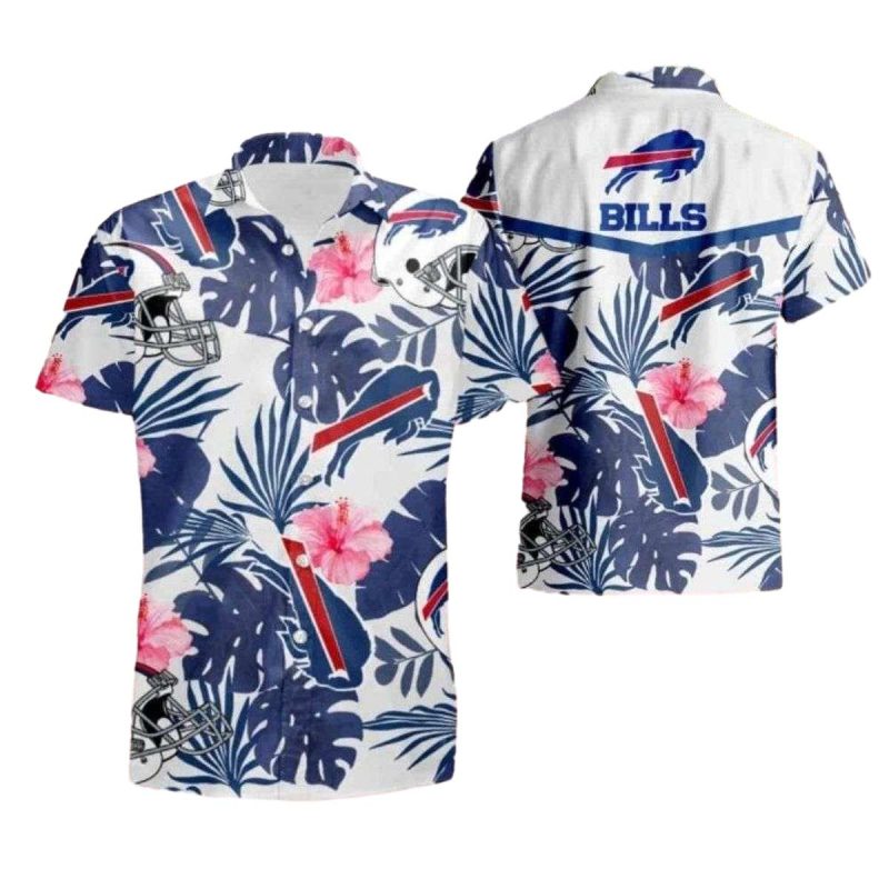 Buffalo Bills Tropical Helmet Hawaiian Shirt 1