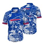 Buffalo Bills Tropical Hibiscus Blue Pattern Hawaiian Shirt