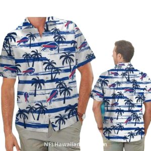 Buffalo Bills Tropical Palm Tree And Logo Hawaiian Shirt