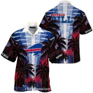 Buffalo Bills Tropical Sunset Palm Tree Hawaiian Shirt
