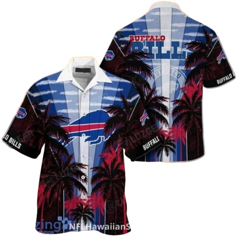 Buffalo Bills Tropical Sunset Palm Tree Hawaiian Shirt 1