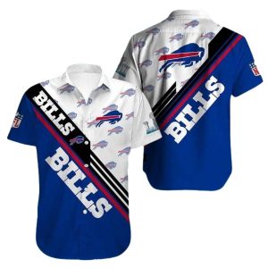 Buffalo Bills Vibrant White And Blue Hawaiian Shirt