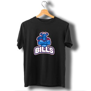 Buffalo Bills Viking Fan With Beard And Horns Holding Football T-Shirt