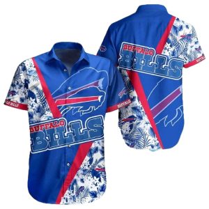 Buffalo Bills White And Blue Floral Tropical Style Hawaiian Shirt