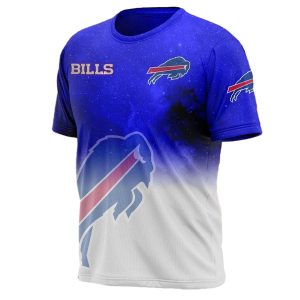 Buffalo Bills White And Blue Galaxy Graphic Gift For Fan AOP T-Shirt