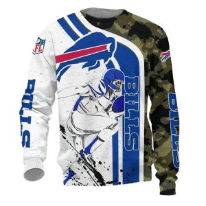 Buffalo Bills White Camo AOP Sweatshirt