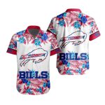 Buffalo Bills White Floral And Red Accents Hawaiian Shirt