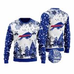 Buffalo Bills Winter Wonderland Ride White And Blue Ugly Sweater