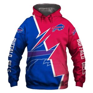 Buffalo Bills Zigzag Graphic Gift For Fans AOP Hoodie