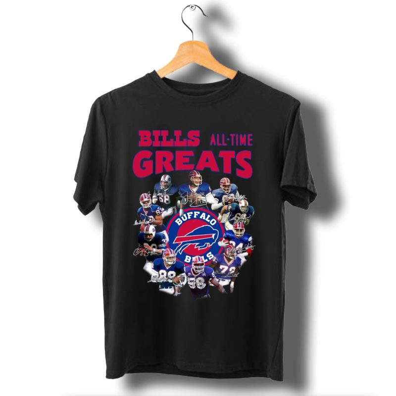 Buffalo Bills All Team Greats All Players Signature T Shirt T Shirt 1