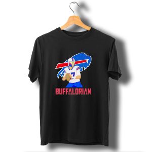 Buffalorian Josh Allen Buffalo Bills Mandalorian Helmet T-Shirt