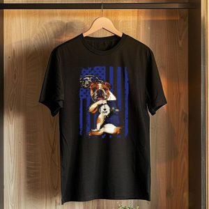 Bulldog Baltimore Ravens I Love Mom T-Shirt