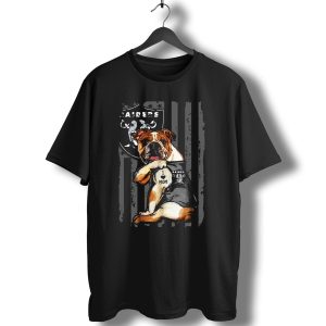 Bulldog I Love Mom Oakland Raiders T-Shirt