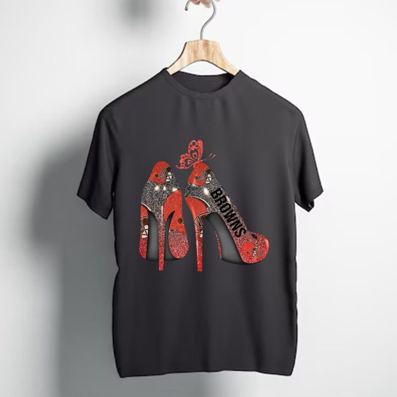 Butterfly High Heels Cleveland Browns T Shirt T Shirt 1