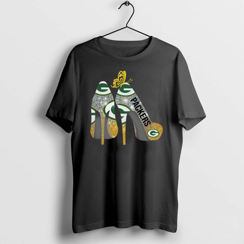Butterfly High Heels Green Bay Packers Shirt T Shirt 1 0