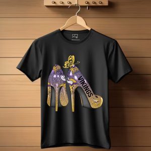 Butterfly High Heels Minnesota Vikings T-Shirt