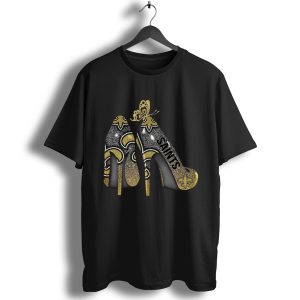 Butterfly High Heels New Orleans Saints T-Shirt