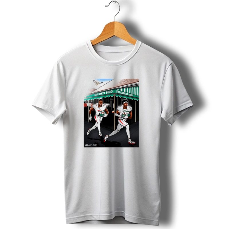 Cafe-Dirty-Bird-Falcons-Vs-Saints-Beignets-T-Shirt-1_T-Shirt-1 Cafe Dirty Bird Falcons Vs Saints Beignets T Shirt 1 T Shirt 1