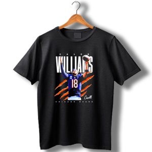 Caleb Williams Chicago Bears Number 18 Football Cwell Signature T Shirt