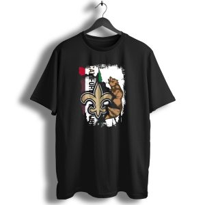 California Republic Fleur De Lis Saints Bear Flag Fusion T Shirt