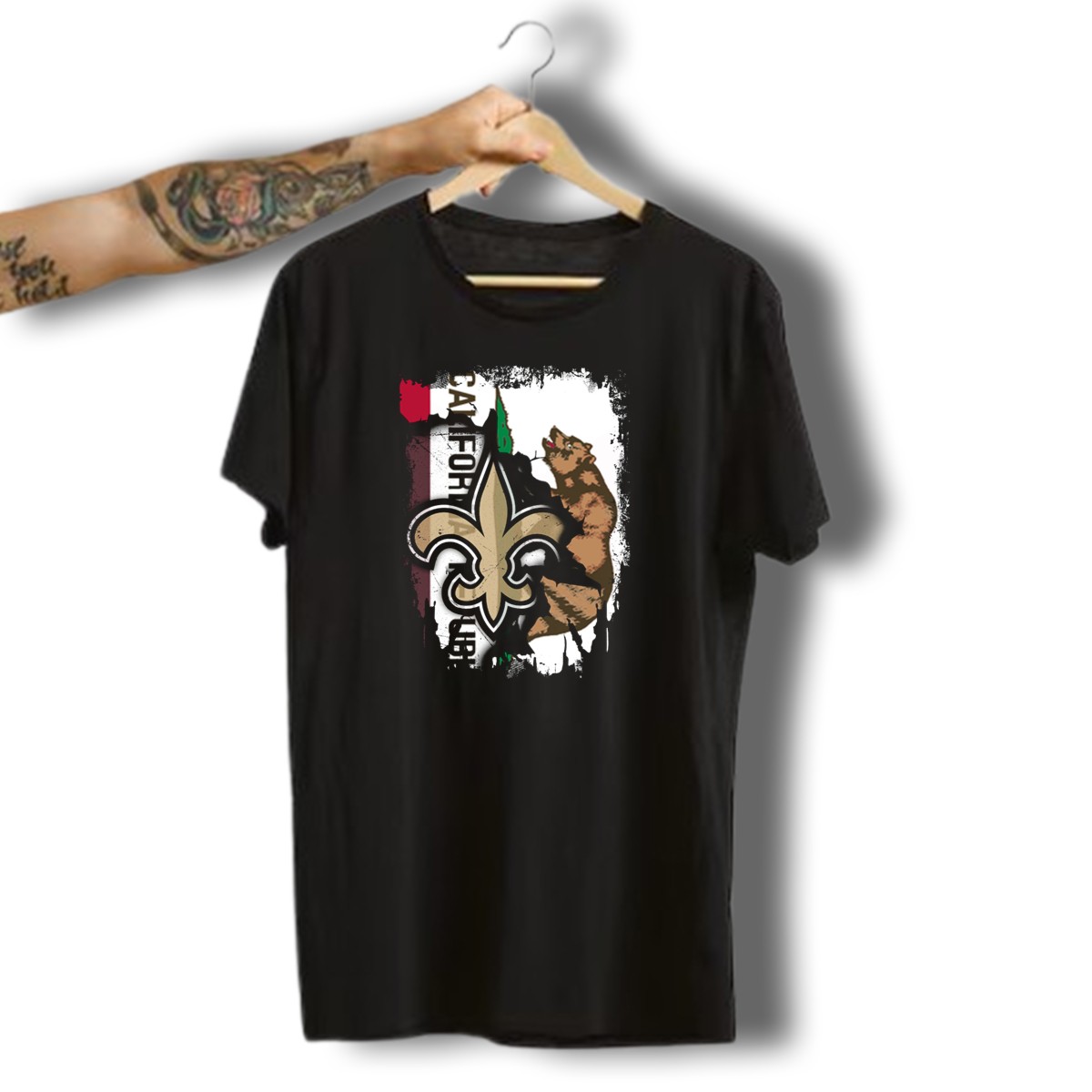 California-Republic-Fleur-De-Lis-Saints-Bear-Flag-Fusion-T-Shirt-1_t-shirt-3_4
