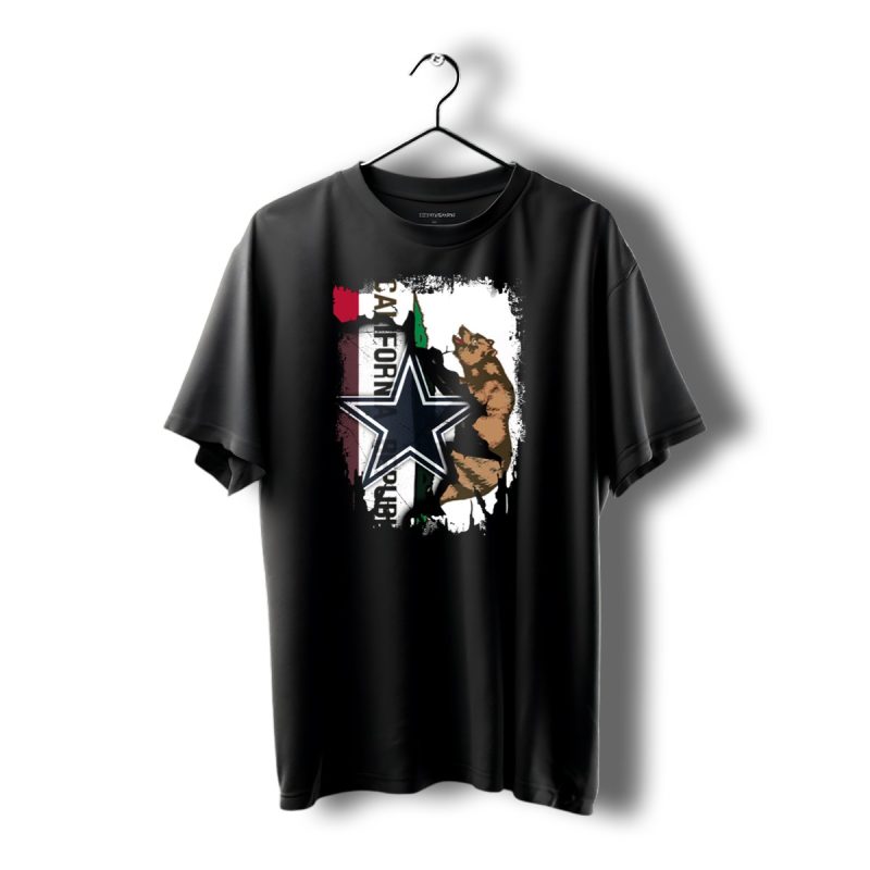 California Republic With Dallas Cowboys Star And Bear T Shirt 1 T Shirt 1 1