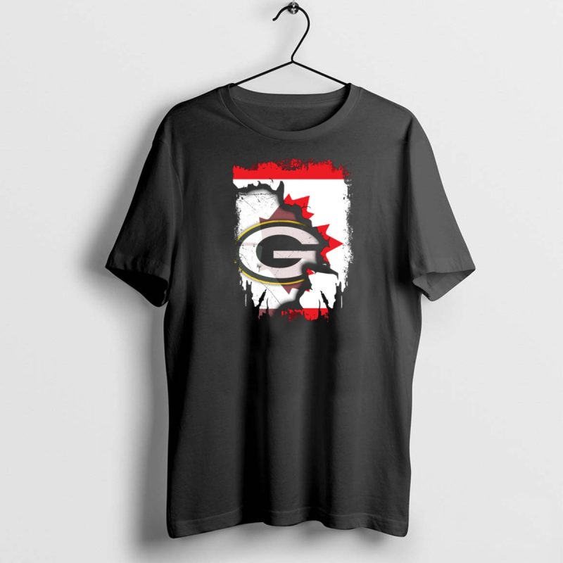 Canada Green Bay Packers Flag Fusion T Shirt 1 1 T Shirt 1 1 1
