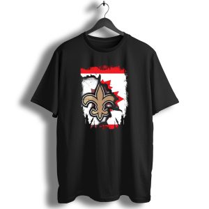 Canada Saints Maple Leaf Burst Fleur De Lis T Shirt