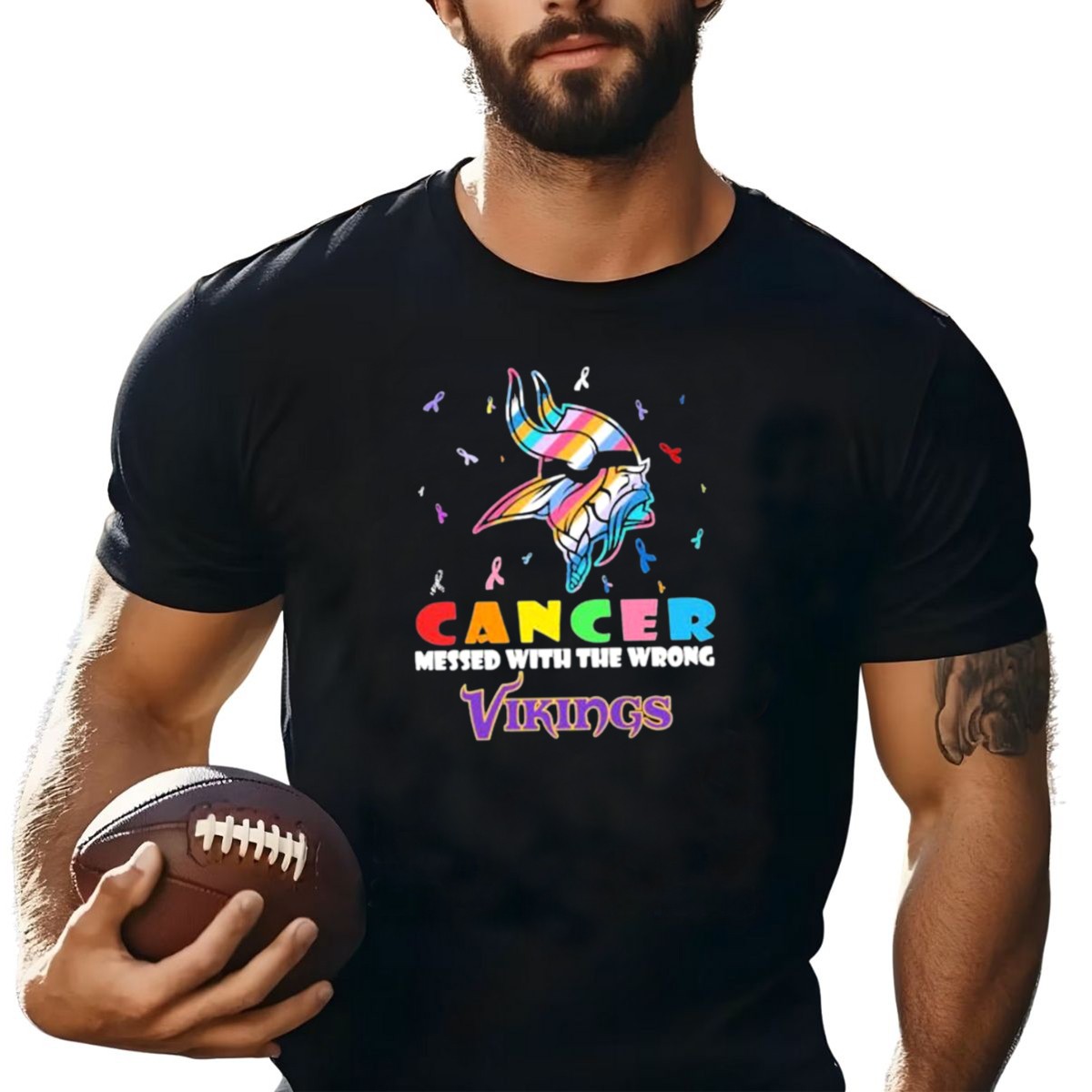 Cancer-Messed-With-The-Wrong-Vikings-Rainbow-Ribbon-T-Shirt-1_t-shirt-4_5