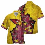 Canyon Gold Rush NFL Cardinals Textured Print Hawaiian Shirt