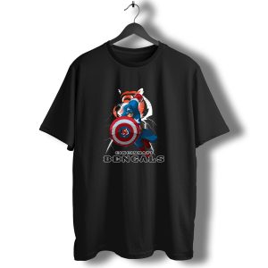 Captain America Cincinnati Bengals Nfl Lightning Shield T-Shirt