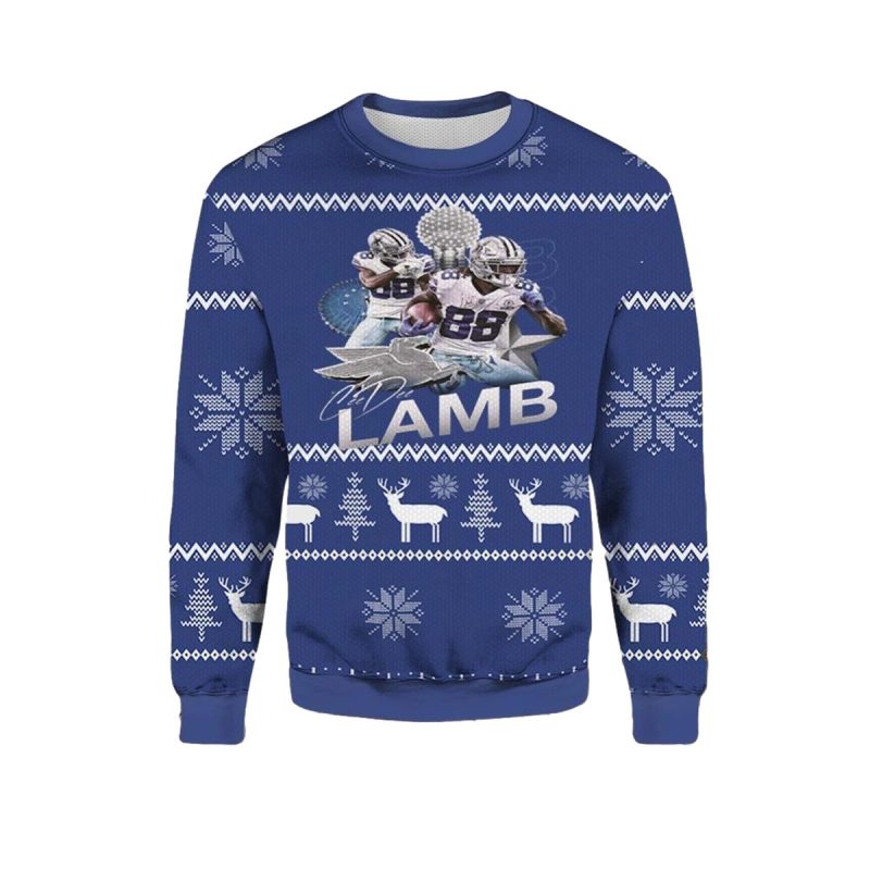 Ceedee Lamb Dallas Cowboys Ugly Sweater 1