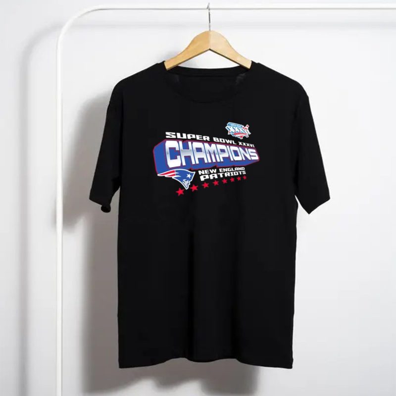 Champions New England Patriots Logo And Stars T Shirt T Shirt 1